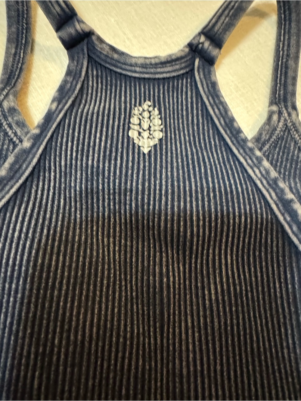 Free People Navy Ribbed Racerback Tank - Picture 3 of 3